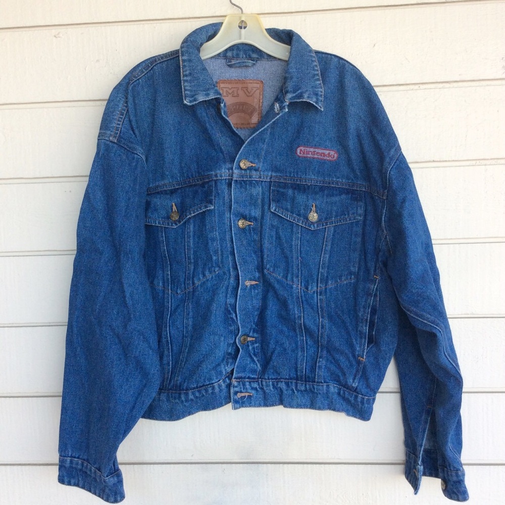 Men’s Vintage 90s Nintendo Tetris Denim Jacket XXL